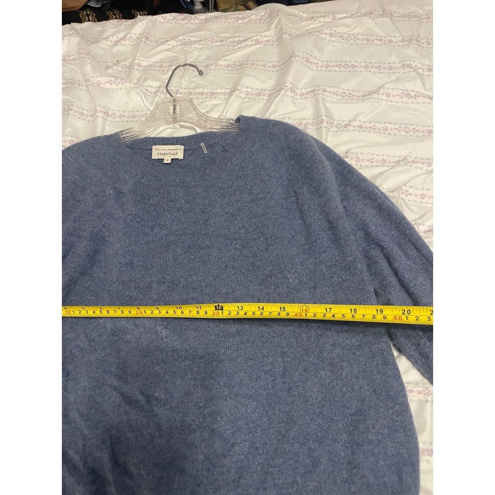 White + Warren Cashmere Sweater Size small 2 small hole left sleeve - Picture 6 of 6